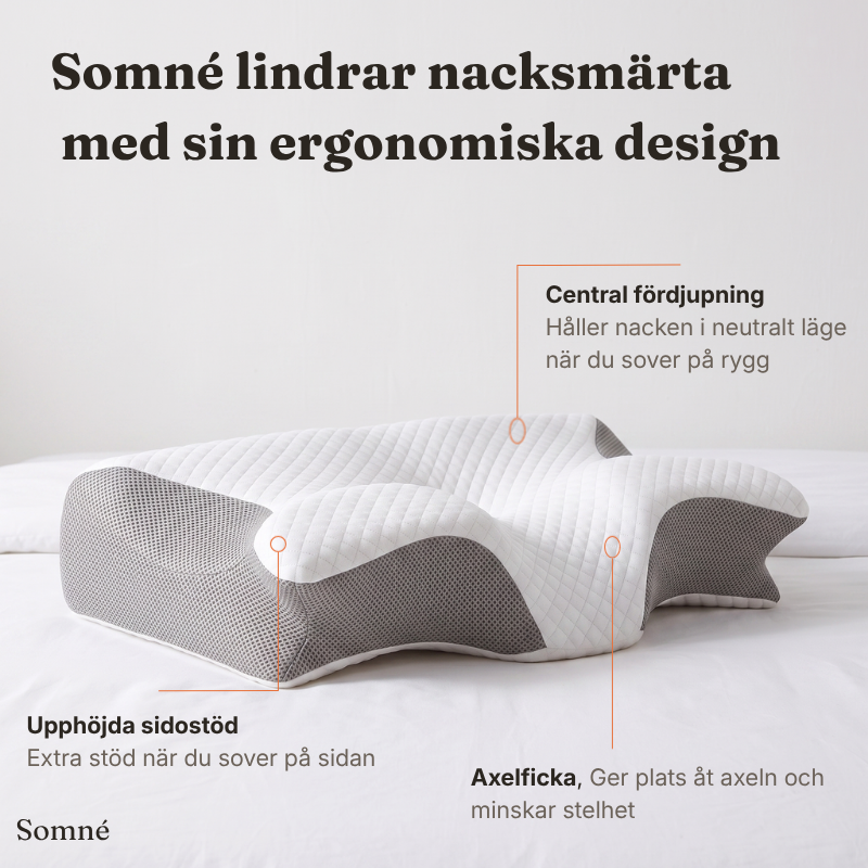 SOMNÉ® Nackavlastande Konturkudde - Sidosovarens kudde för nacke & axlar