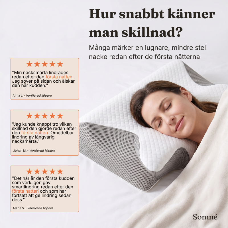 SOMNÉ® Nackavlastande Konturkudde - Sidosovarens kudde för nacke & axlar
